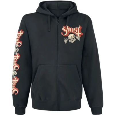 Afbeelding van Ghost Distressed Papa Skull Vest met capuchon zwart XL