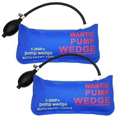 Afbeelding van WANYIG 2 stuks montagekussens, Air Pump Wedge luchtkussen, montage, spreidkussen, montagekussen, pneumatische spanner, belasting tot 300 kg (grote rechthoek)
