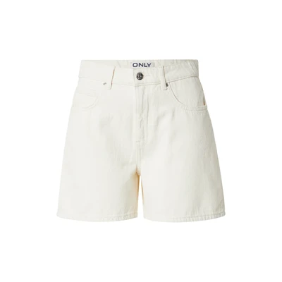Afbeelding van ONLY Onlvenus Jeansshort, Dames, Maat: Small, Ecru