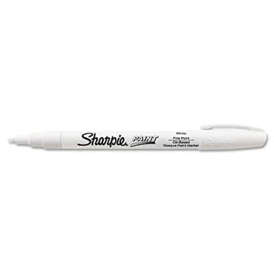 Afbeelding van Sharpie Paint Marker, Oliebasis, Permanent, Fine Point, Wit, Verkocht als 1 elk, SAN 35543
