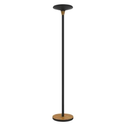 Afbeelding van UNILUX Baly LED vloerlamp zwart/bamboe