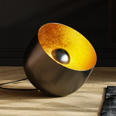 Afbeelding van Kare Apollon vloerlamp, zwart, Ø 35 cm