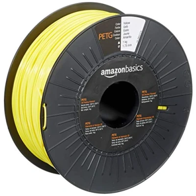 Afbeelding van Amazon Basics 3D printerfilament, PETG, 1,75 mm, geel, spoel van 1 kg