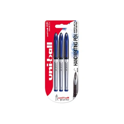 Afbeelding van uni ball 153544039 UB 188 L Air balpen, superinkt, valsbestendig, vulpunt, 3 stuks blauw