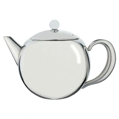 Afbeelding van Café Ole Rondeo roestvrij staal thee pot gemakkelijk giet theepot met Infuser mand 5 oz 1500ml