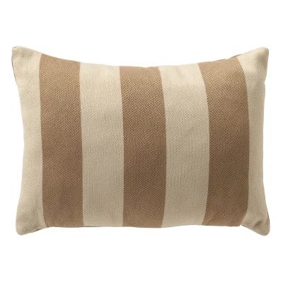 Afbeelding van CYRUS Buitenkussen 40x60 cm waterafstotend en uv bestendig gestreept Irish Cream beige