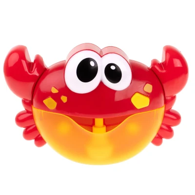 Afbeelding van Bubble crab muzikale krab met muziekjes en zeepbellen voor in bad rood/geel