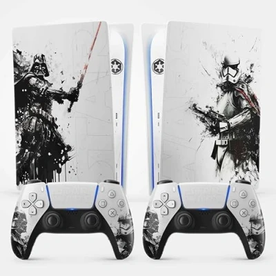 Afbeelding van Sticker PS 5 Trooper, Gaming sticker, console en controller, standaard digitale editie, Skin Trooper (2 controllers)