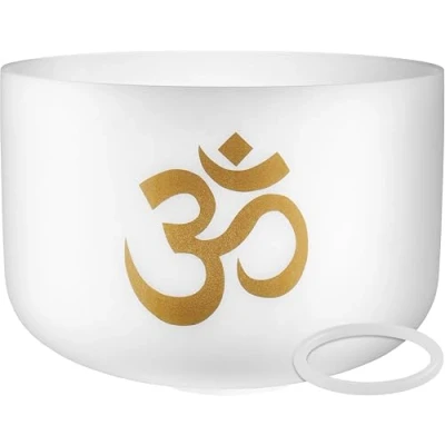Afbeelding van Meinl PCSB16OM Crystal Singing Bowl OM klankschaal 16 inch toon Cis3