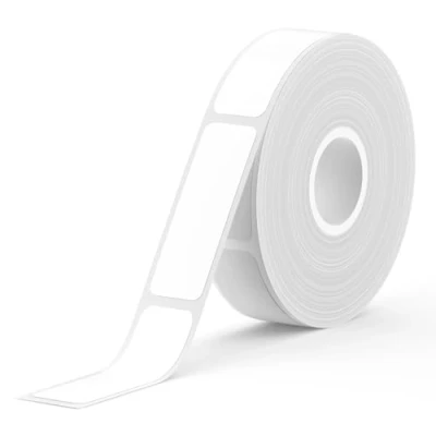 Afbeelding van SUPVAN E10 Zelfklevende Etiketten, Multifunctionele Thermische Etiketten voor Thuiskantoren Scholen, Compatibel met E10/E16 Etikettenmakers, 12 mm*40 mm, 170 Stuks/Rol (Wit)