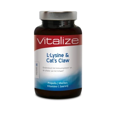 Afbeelding van Vitalize L Lysine en Cats Claw Tabletten 90CP