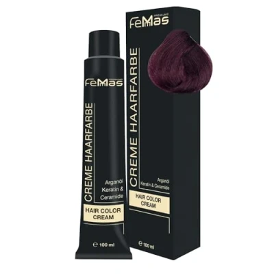 Afbeelding van Femmas (5.62) Haarverf Lichtbruin Rood Paars 100ml