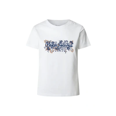 Afbeelding van Pepe Jeans Rosalind Tshirt print, Dames, Maat: Large, White