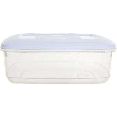 Afbeelding van Whitefurze Vershouddoos Rechthoekig 3 Liter, Transparant Met Wit Deksel Opbergdoos