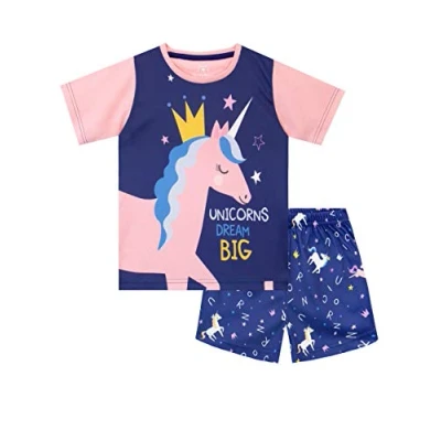 Afbeelding van Harry Bear Meisjes Korte Pyjama&#039;s Eenhorn Blauw 134