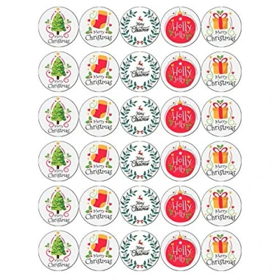 Afbeelding van 30 Kerst Xmas Santa Cupcake Toppers Eetbare Wafer Papier Fairy Cake Verjaardag Cakes
