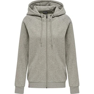 Afbeelding van Hummel Classic Sweater met rits, Dames, Maat: Large, Grey melange