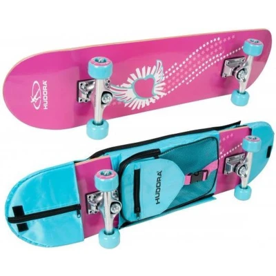Afbeelding van Hudora Skateboard Roze Skate Wonders met Tas