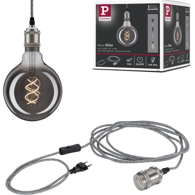 Afbeelding van Paulmann 79771 Eldar Hanglamp E27 Grijs, Nikkel