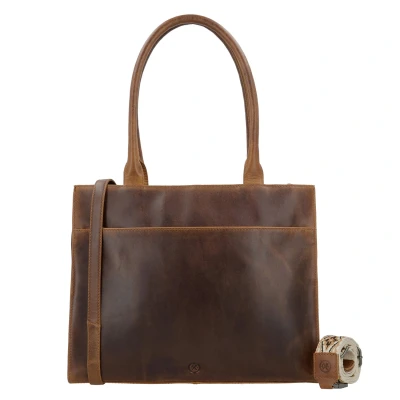 Afbeelding van Hide &amp; Stitches Next Navajo Laptop Schoudertas 15,6&quot; Bruin