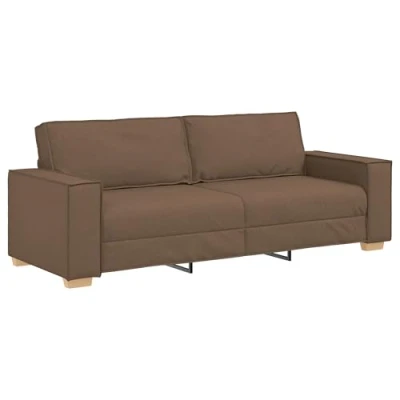 Afbeelding van vidaXL Bank Stoel Lichtgrijs 59 cm Stof Bruin en Hout Middelgroot