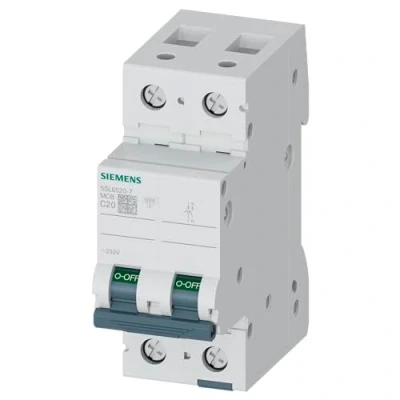 Afbeelding van Siemens automaat 230v 6ka 1 n polig c karakteristiek 20a 5sl6520 7