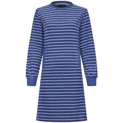 Afbeelding van Blauw gestreept badstof nachthemd Maat 40