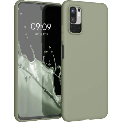 Afbeelding van kwmobile telefoonhoesje geschikt voor Xiaomi Redmi Note 10 5G Hoesje smartphone Back cover in grijsgroen