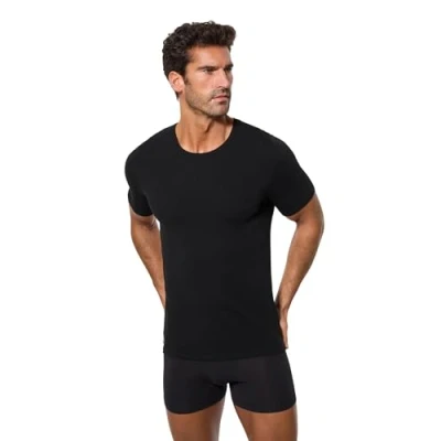 Afbeelding van Heren T shirt met korte mouwen en ronde hals A0DGP. Dagelijks comfort stijl.