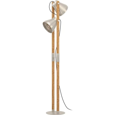 Afbeelding van EGLO Cawton Vloerlamp E27 134,5 cm Grijs/Bruin Staal/Hout