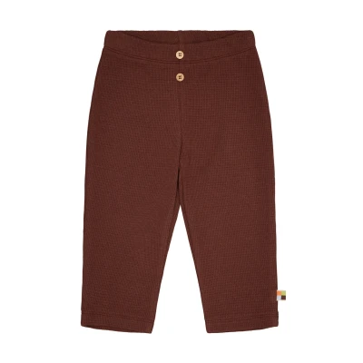 Afbeelding van loud + proud Meisjes wafellook, GOTS gecertificeerde broek, wood, 98 104