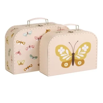 Afbeelding van A little lovely company kofferset vlinders 2st