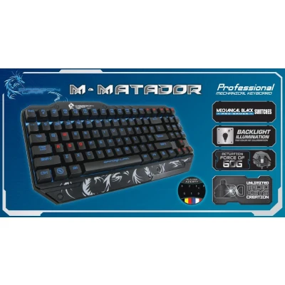 Afbeelding van Dragonwar Backlight M Matador Mechanische Pro Gaming Toetsenbord Qwerty met programmeerbare Macro toetsen. Zwart
