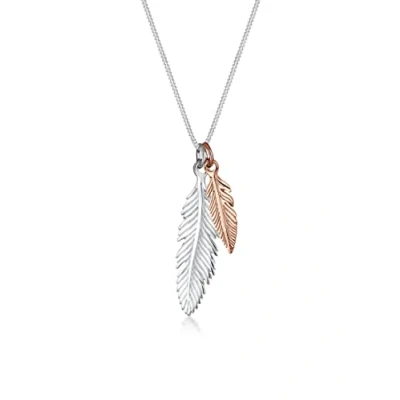 Afbeelding van Elli Feder Bicolor BOHO LOOK Ketting, Dames, Maat: 45, Silber