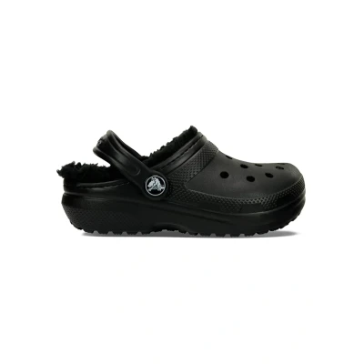 Afbeelding van Crocs Jongens Unisex Kids Classic Lined Clog T Houten schoen, Black/Black, 23 EU, zwart, EU