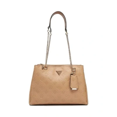 Afbeelding van GUESS Schoudertas Cresidia Status Shoulder Satchel Bag Beige