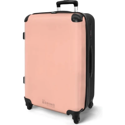 Afbeelding van NoBoringSuitcases.com® Koffer groot Rolkoffer lichtgewicht Pastel oranje Reiskoffer met 4 wielen Grote trolley XL 20 kg bagage
