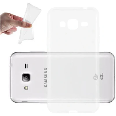 Afbeelding van Cadorabo Hoesje geschikt voor Samsung Galaxy J3 2016 in VOLLEDIG TRANSPARANT Beschermhoes Cover gemaakt van TPU