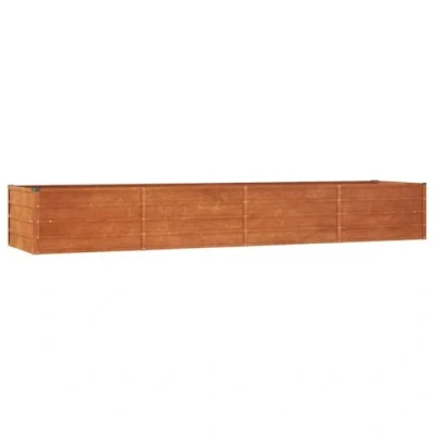 Afbeelding van vidaXL plantenbak verhoogd 320x80x45 cm cortenstaal roestig, plantenbak, groentebed, tuinbed, bed, kruidenbed, buiten, bloembak