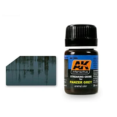 Afbeelding van Streaking Grime For Panzer Grey Vehicles Weathering 35ml AK069