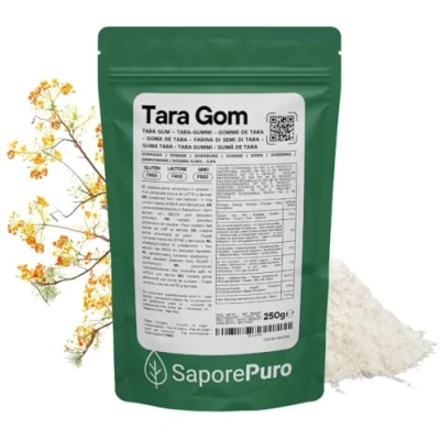 Afbeelding van Saporepuro TARA SEED FLOUR GUM 250 gr Ideaal voor ijs en sorbets 100% puur