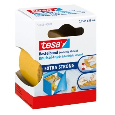 Afbeelding van 6x Dubbelzijdige plakband Tesa knutseltape 38mmx2.75m