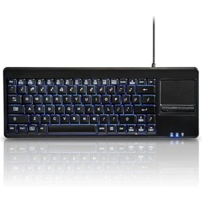 Afbeelding van Perixx PERIBOARD 315H USB toetsenbord met touchpad en 2 poorten, zwart