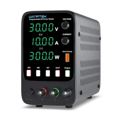 Afbeelding van WANPTEK POWER Laboratoriumvoeding (0 30V,0 10A),DC Labor Voeding met 3 groepen van gegevensopslag,hoge precisie 4 cijferige Led Display Gestabiliseerde Schakelende meerdere bescherming