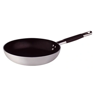 Afbeelding van Pentole Agnelli ALSC11BBSC28 Platinum pan, plat, aluminium, dikte 3 mm, met buisgreep van roestvrij staal, &quot;Cool&quot;, 28 cm, zilverkleurig