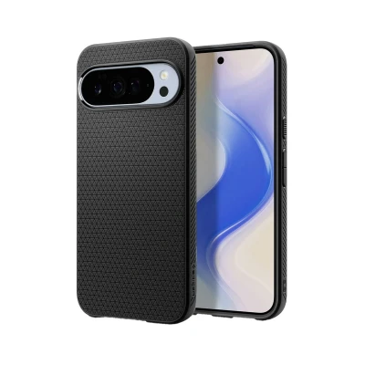Afbeelding van Google Pixel 10 Pro XL Hoesje Siliconen en TPU (zacht) Spigen Softcase/Backcover Zwart Telefoonhoesje Shockproof/Valbescherming