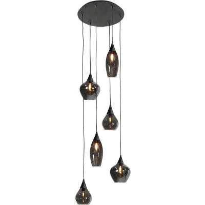 Afbeelding van Highlight Hanglamp Cambio 6 Lichts Zwart 50,00cm x 46,00cm