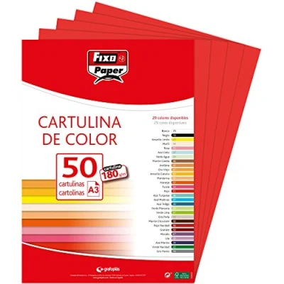 Afbeelding van Fixo Paper 11120351 karton, A3, 50 stuks, rood, 180 g