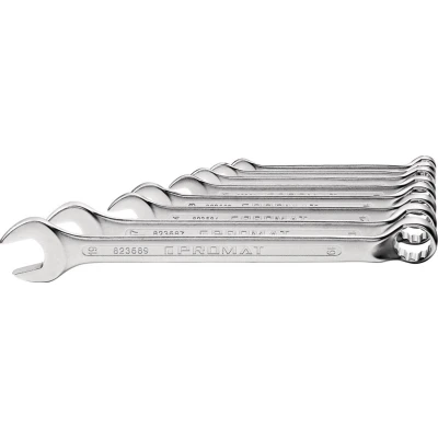 Afbeelding van Promat ringsteeksleutelset vorm B 10 32 mm 12 delig