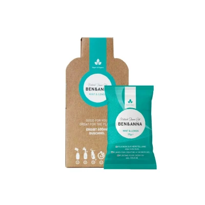 Afbeelding van Ben&amp;anna Showergel Flakes Mint &amp; Lemon, 2 stuks